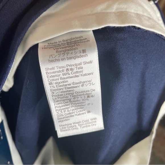 NEW J. Crew Factory Athletic Slim Fit Navy Blue Chino Pant in Size 34 x 32 AZ844 - Picture 8 of 8